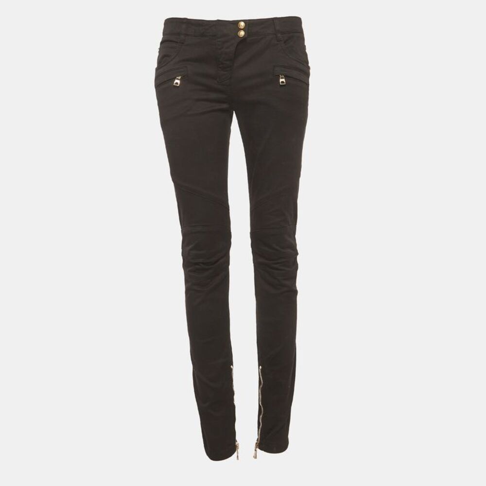 Balmain Black Denim Skinny Jeans M/waist 30"